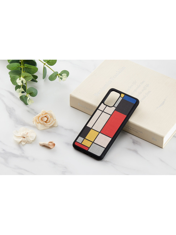 MAN&WOOD case for Galaxy S20+ mondrian wood black