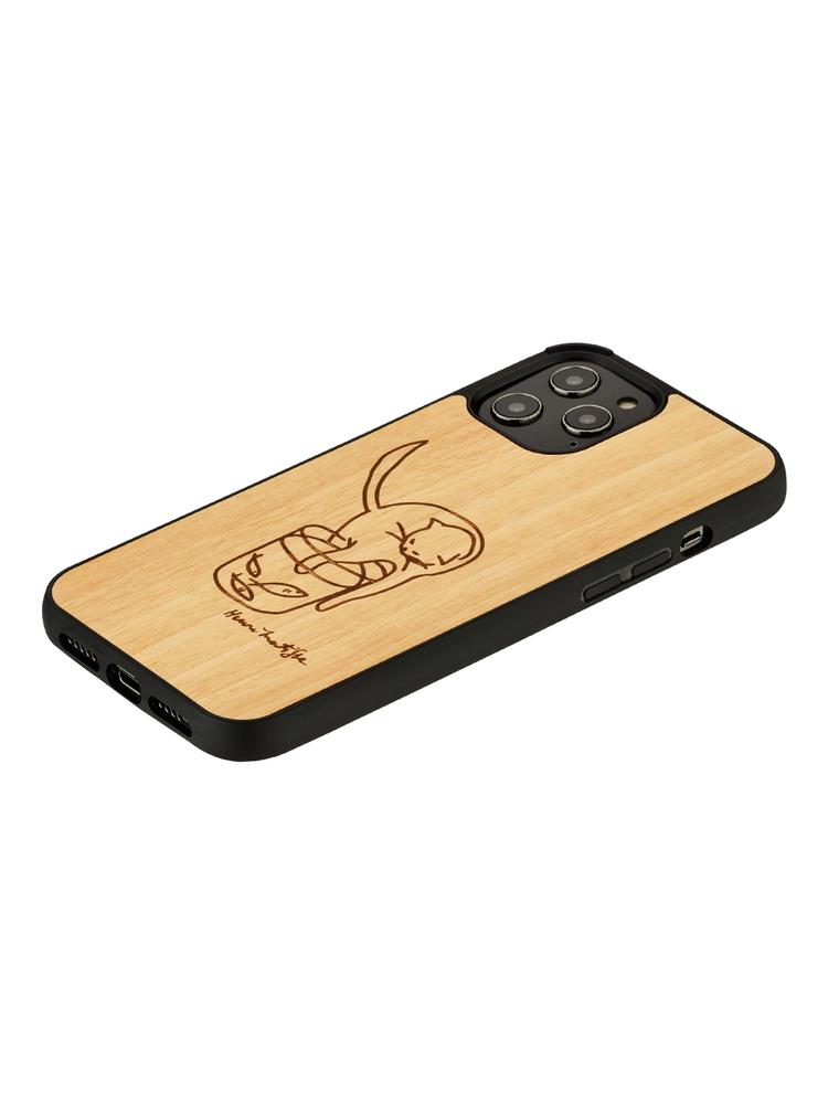 MAN&WOOD case for iPhone 12/12 Pro cat with red fish