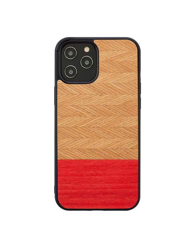 MAN&WOOD case for iPhone 12/12 Pro herringbone azalea black