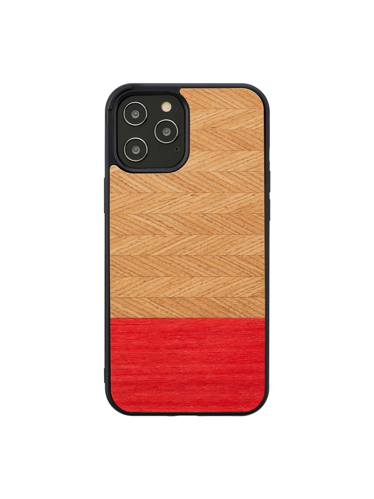 MAN&WOOD case for iPhone 12/12 Pro herringbone azalea black