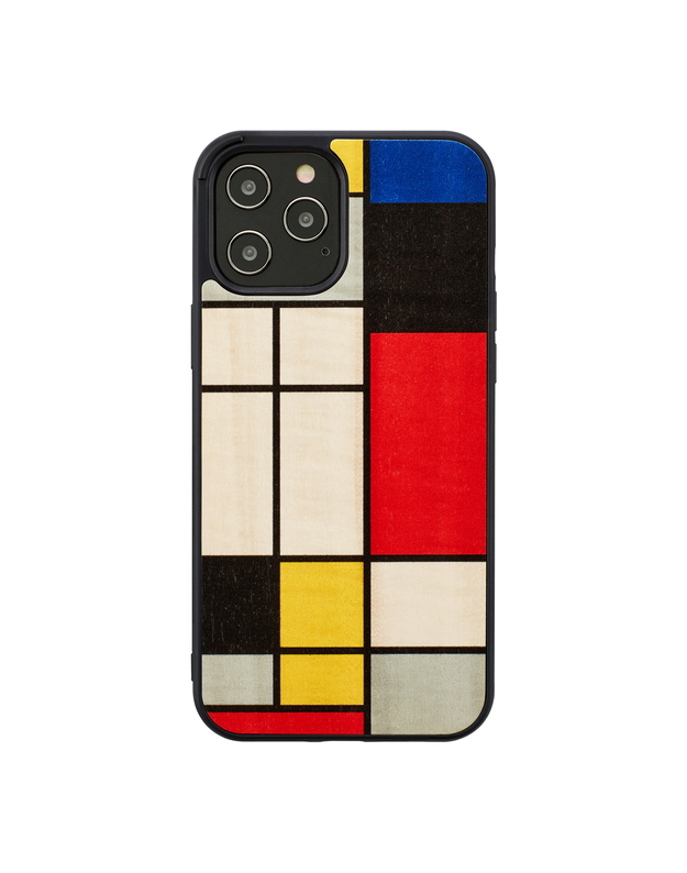 MAN&WOOD case for iPhone 12/12 Pro mondrian wood black