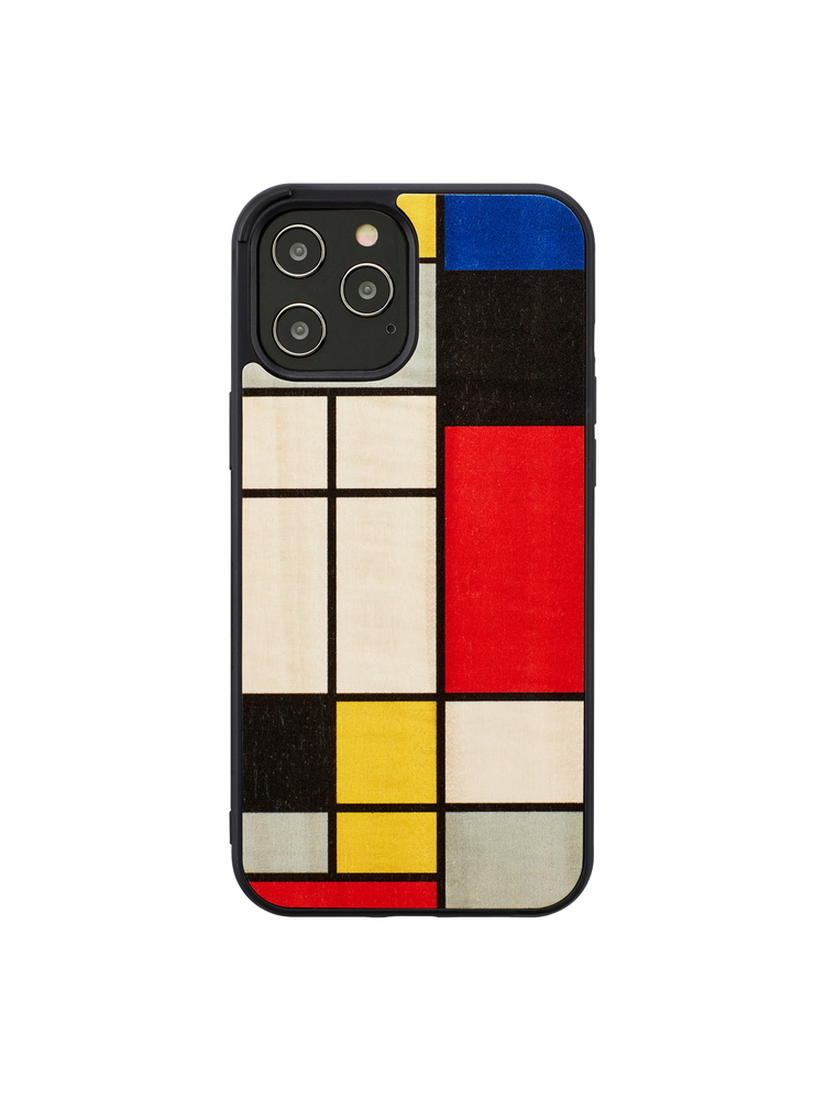 MAN&WOOD case for iPhone 12/12 Pro mondrian wood black