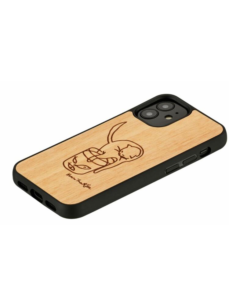 MAN&WOOD case for iPhone 12 mini cat with red fish