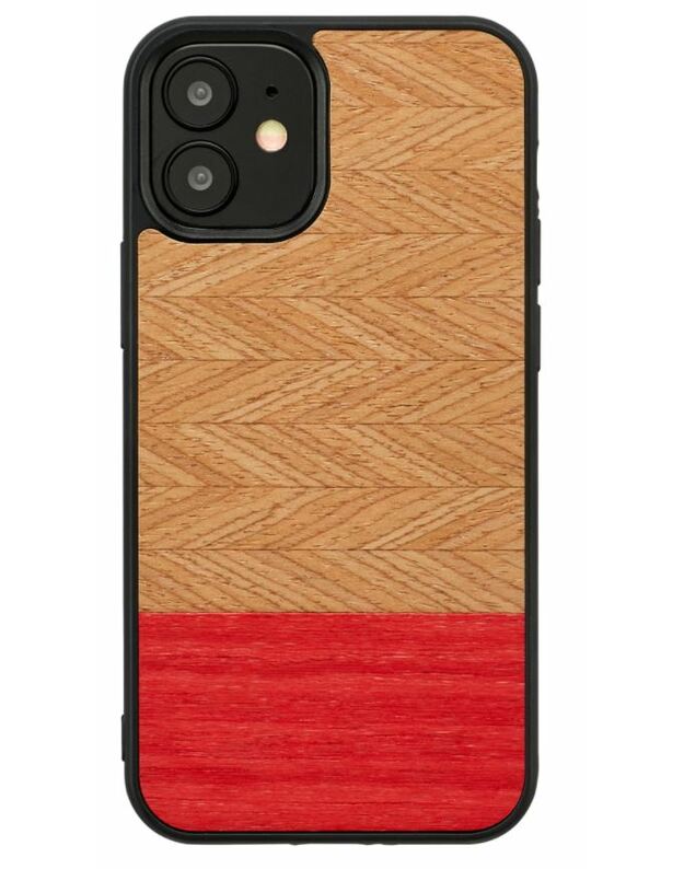 MAN&WOOD case for iPhone 12 mini herringbone azalea black