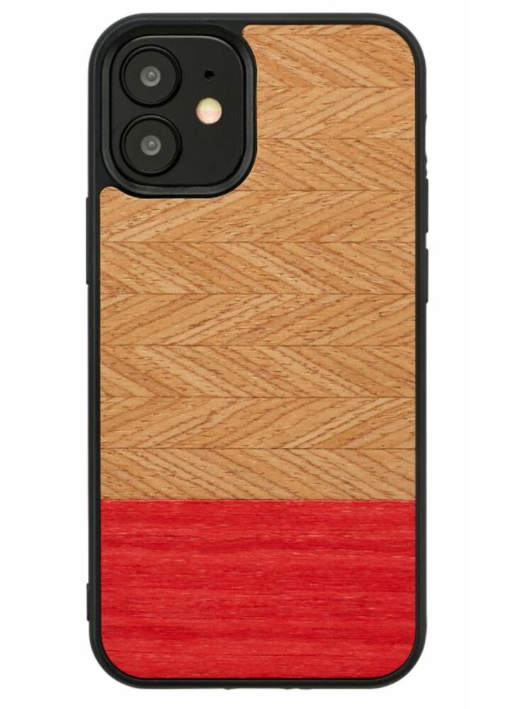 MAN&WOOD case for iPhone 12 mini herringbone azalea black