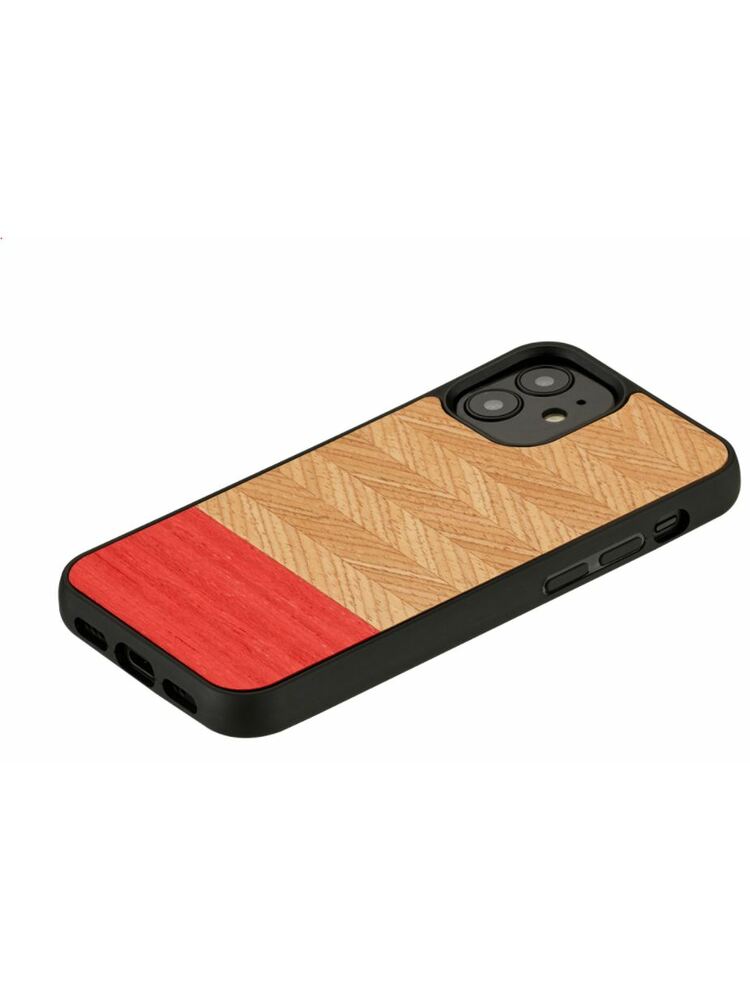 MAN&WOOD case for iPhone 12 mini herringbone azalea black