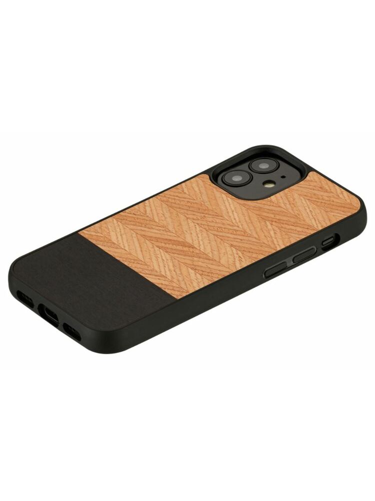 MAN&WOOD case for iPhone 12 mini herringbone nero black