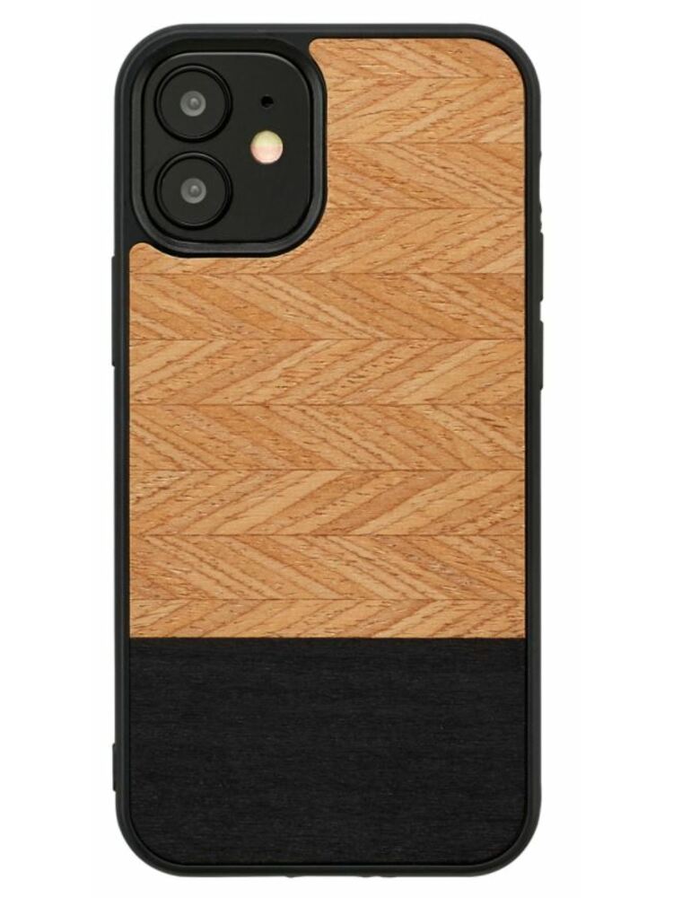 MAN&WOOD case for iPhone 12 mini herringbone nero black