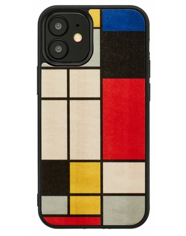 MAN&WOOD case for iPhone 12 mini mondrian wood black