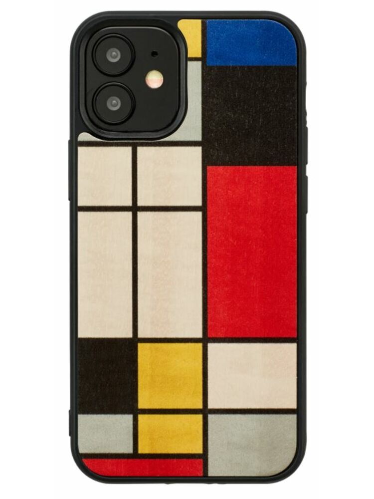 MAN&WOOD case for iPhone 12 mini mondrian wood black