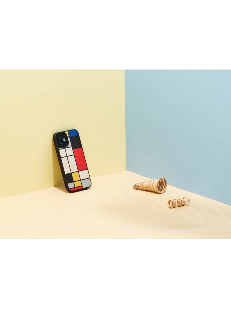 MAN&WOOD case for iPhone 12 mini mondrian wood black