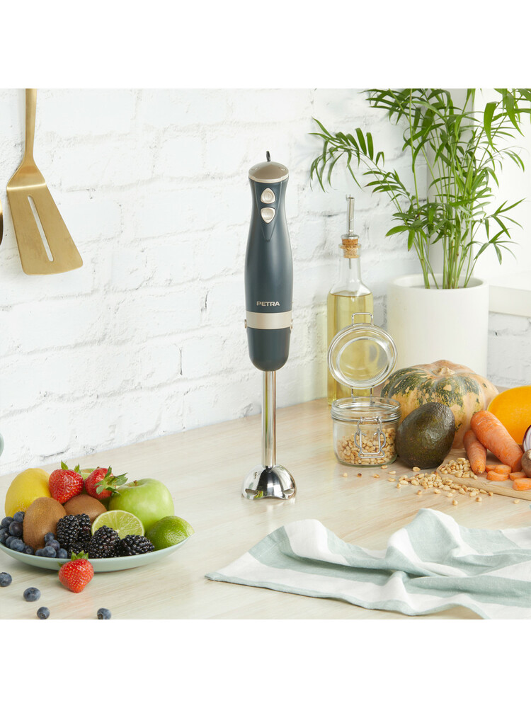 Petra PT5612BGRYVDE Hand blender blue grey/soft gold