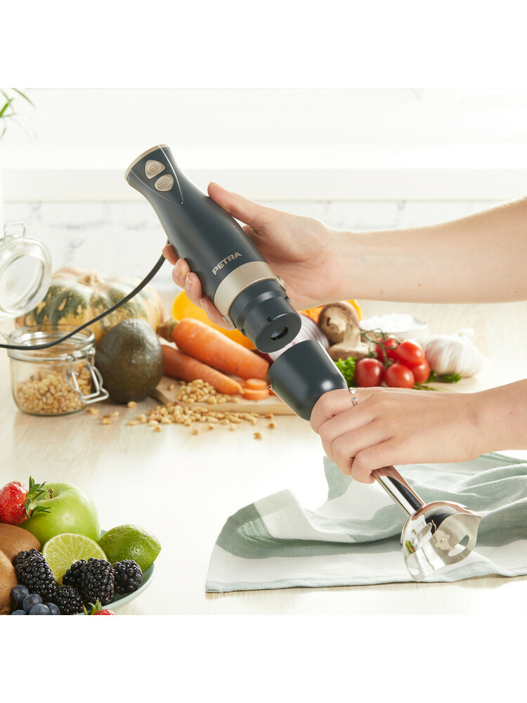 Petra PT5612BGRYVDE Hand blender blue grey/soft gold