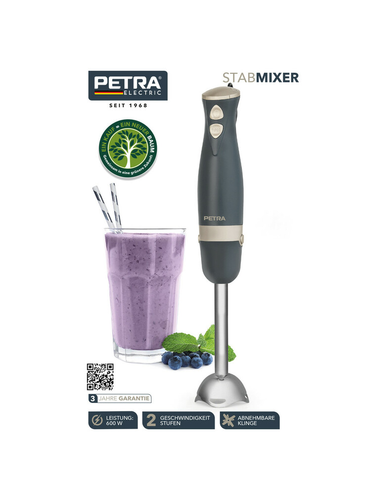 Petra PT5612BGRYVDE Hand blender blue grey/soft gold