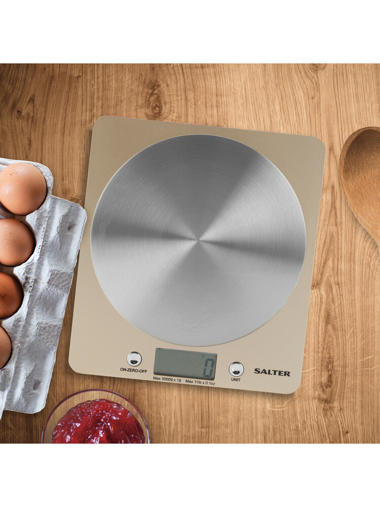 Salter 1036 OLFEU16 Olympic Disc Electronic Digital Kitchen Scales Gold