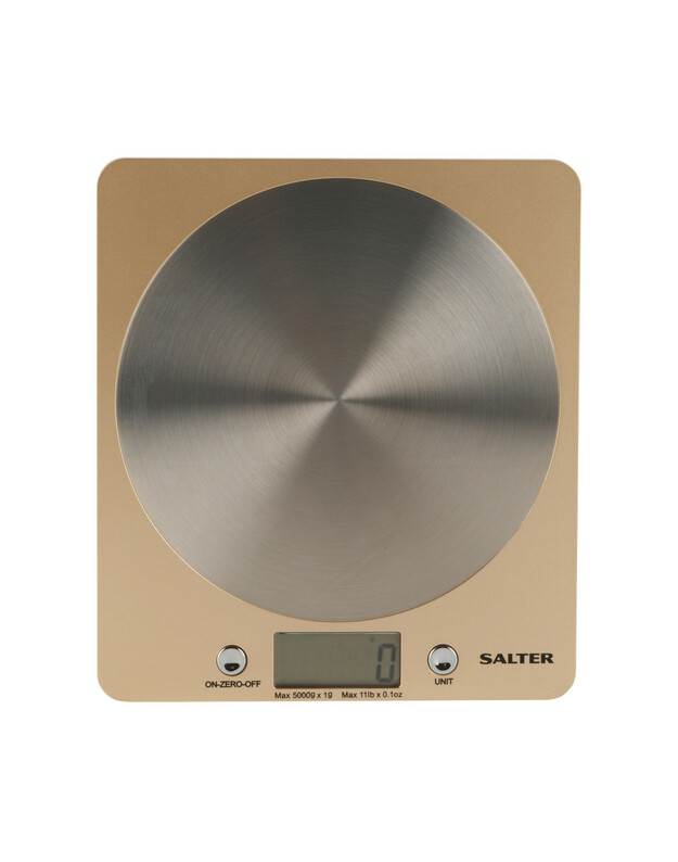 Salter 1036 OLFEU16 Olympic Disc Electronic Digital Kitchen Scales Gold