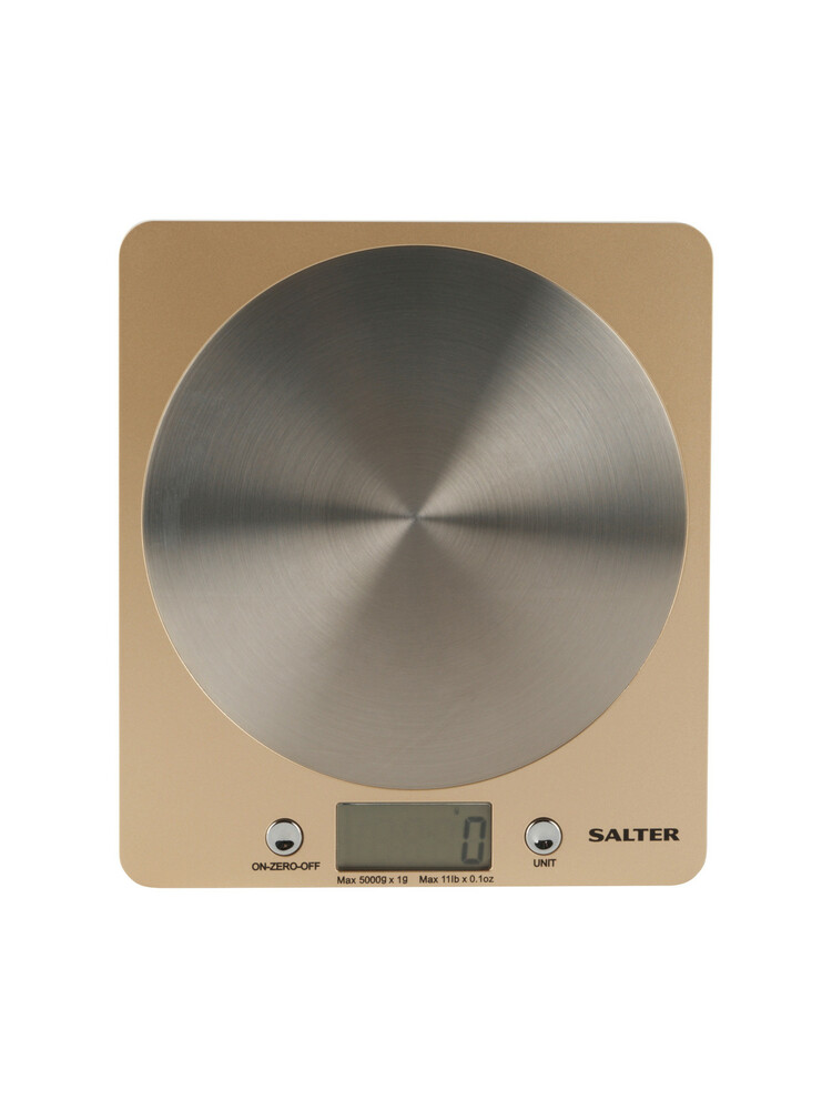 Salter 1036 OLFEU16 Olympic Disc Electronic Digital Kitchen Scales Gold