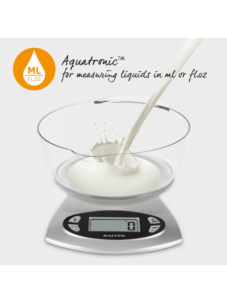 Salter 1069 SVDR 5KG Electronic Kitchen Scale - Silver