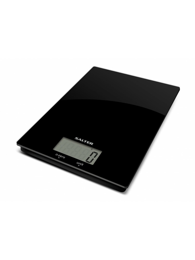 Salter 1170 BKDRCEU16 Ultra Slim Glass Digital Kitchen Scale - Black