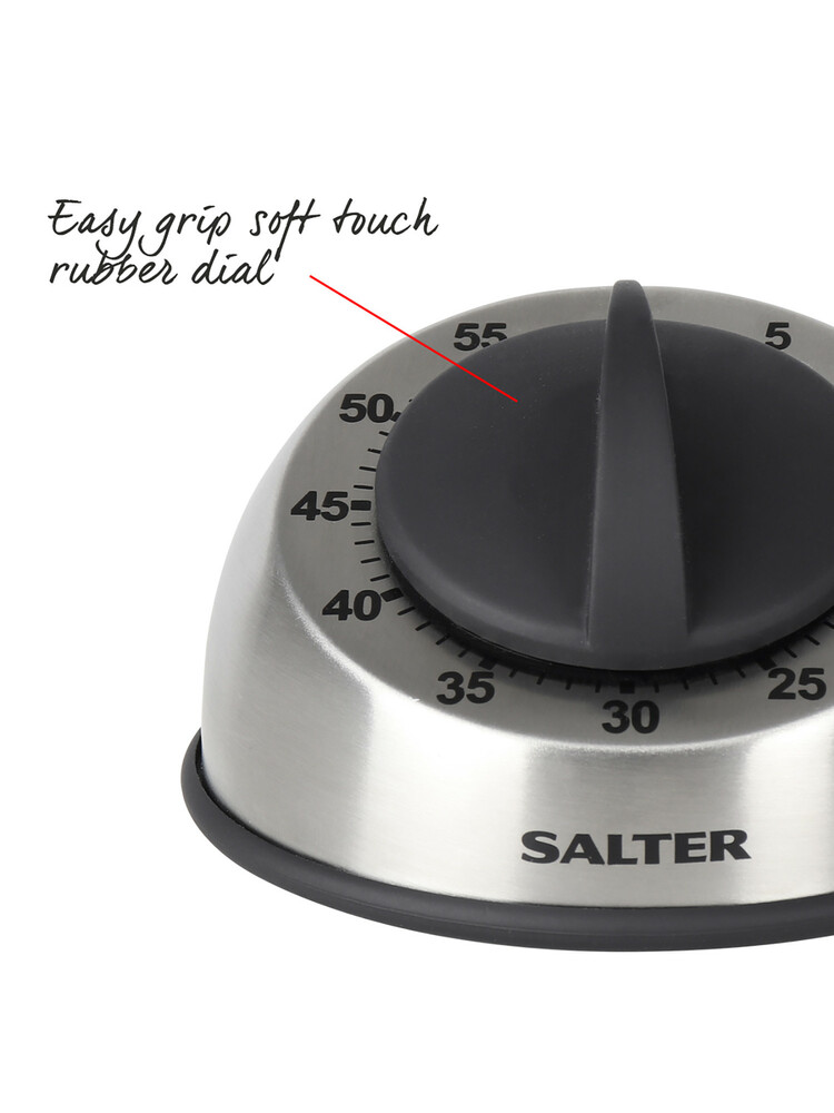 Salter 338 SSBKXR8EU16 Stainless Steel Mechanical Timer