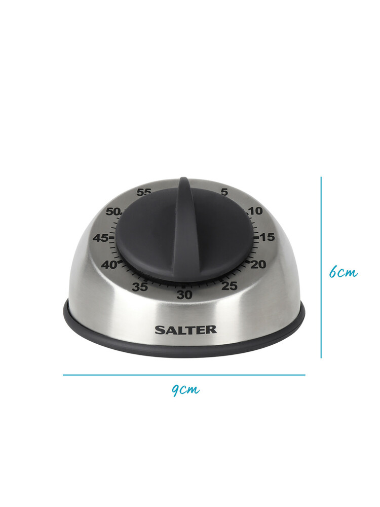 Salter 338 SSBKXR8EU16 Stainless Steel Mechanical Timer