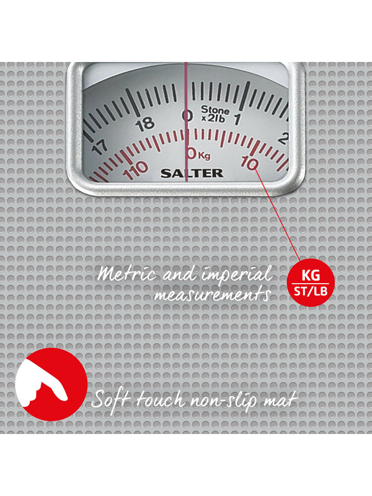 Salter 433 SVDR Mechanical Bathroom Scale Silver