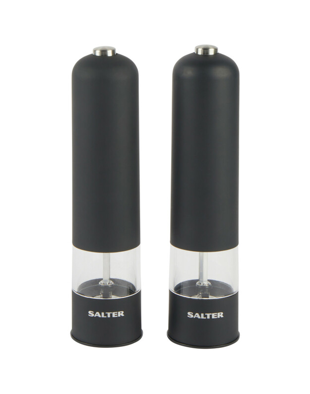 Salter 7524 BKXRUP1 Matt Black Electronic Mill set