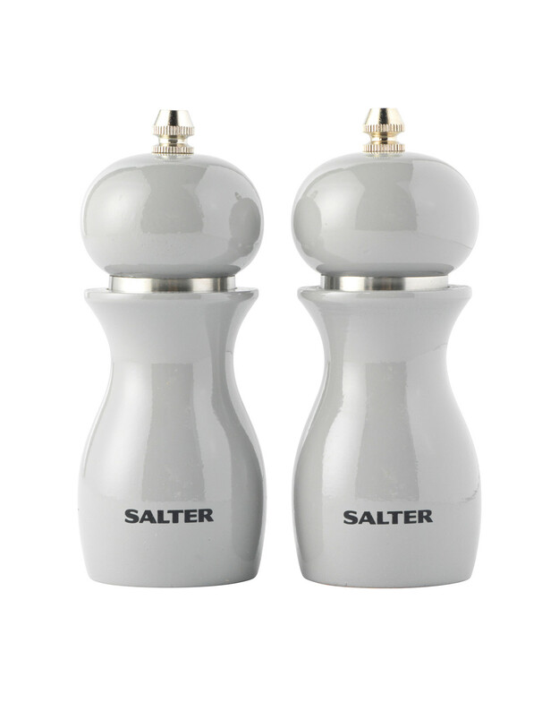 Salter 7613 GYXR Gloss Salt and Pepper Mills Grey