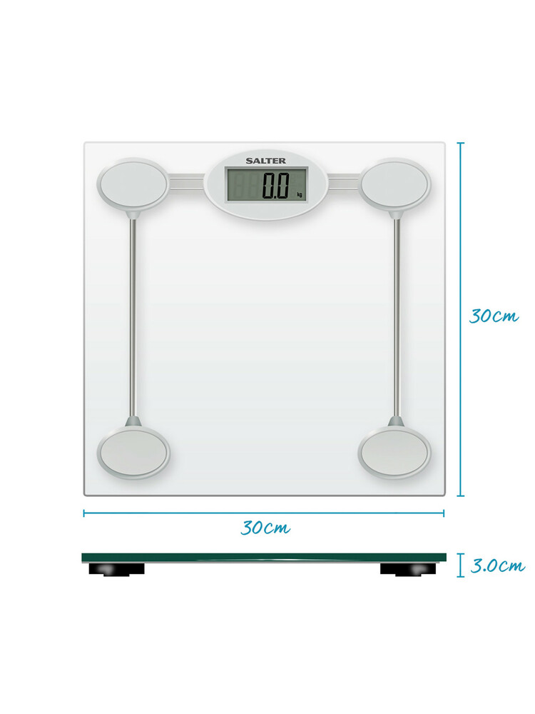 Salter 9018S SV3RCFEU16 Glass Electronic Bathroom Scale