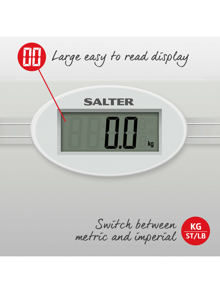 Salter 9018S SV3RCFEU16 Glass Electronic Bathroom Scale