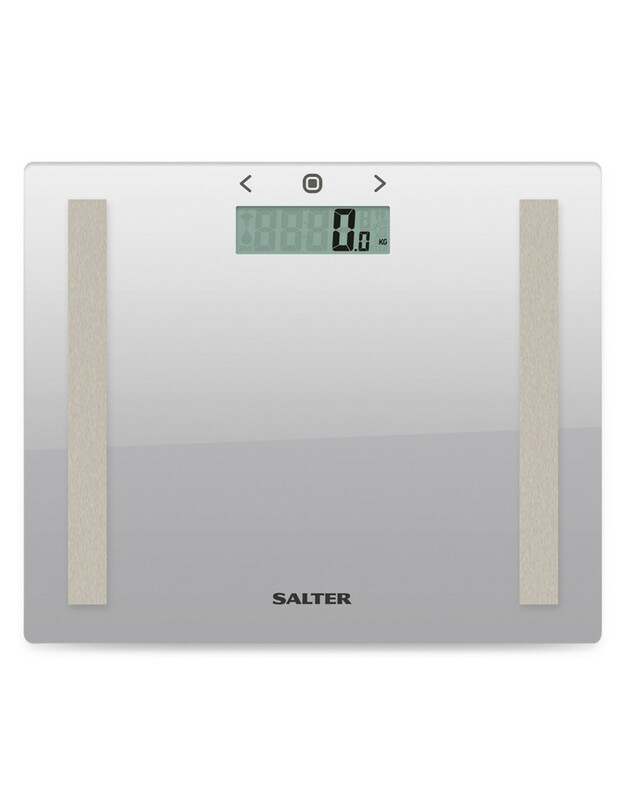 Salter 9113 SV3RAREU16 Compact Glass Analyser Bathroom Scales - Silver