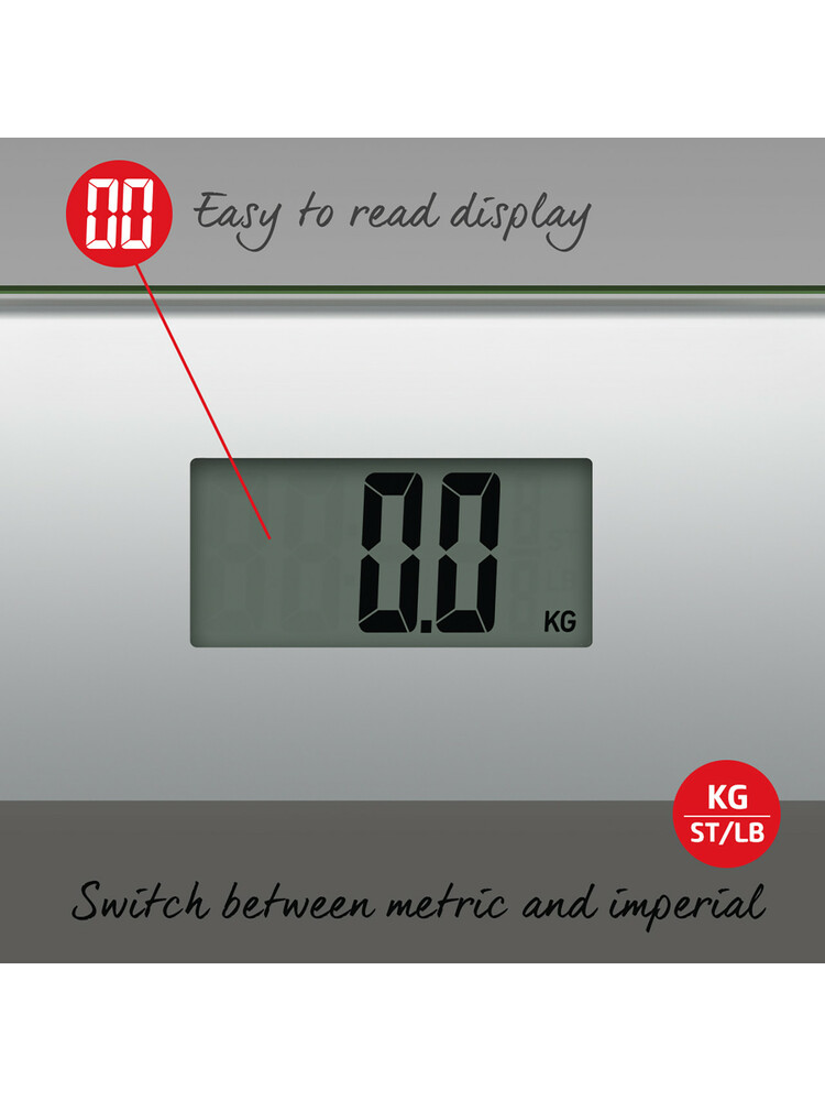 Salter 9206 SVSV3RCFEU16  Glass Bathroom Scales