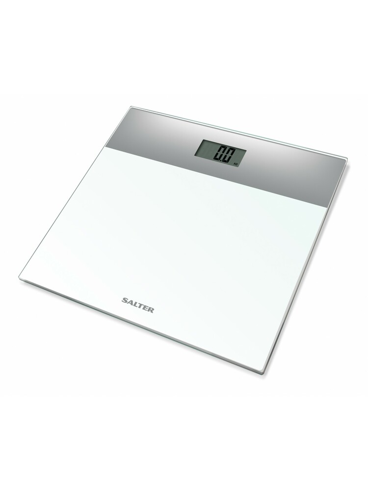 Salter 9206 SVWH3R Glass Electronic Scale Silver/White