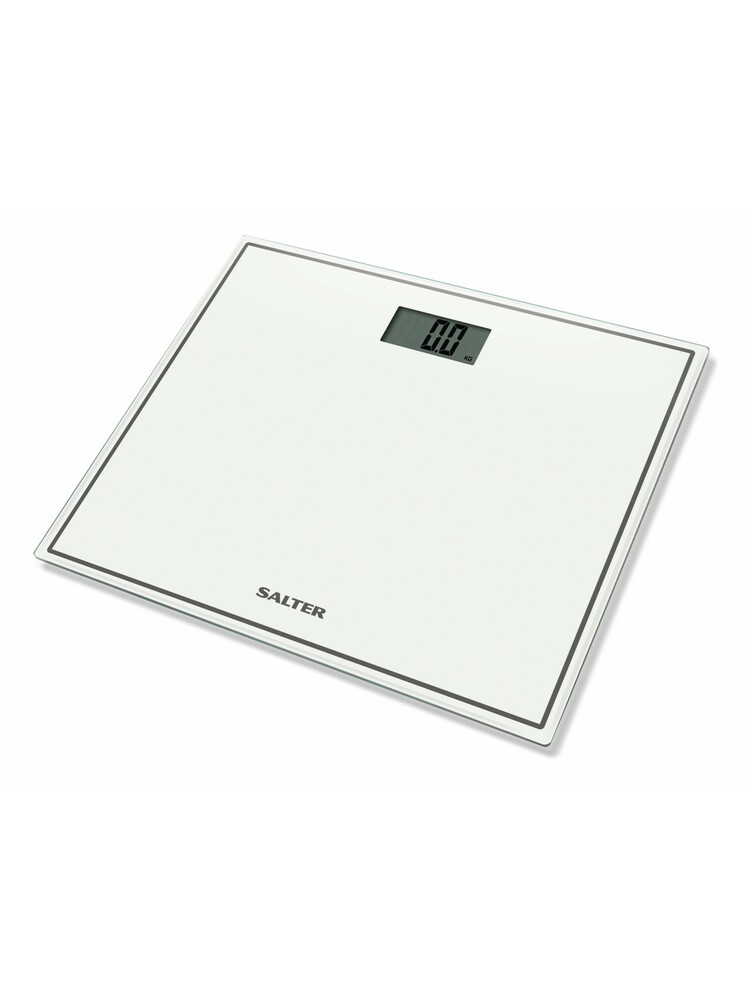 Salter 9207 WH3R Compact Glass Electronic Bathroom Scale - White