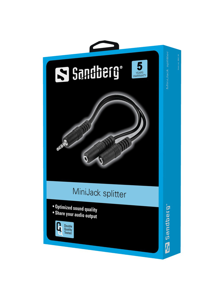 Sandberg 502-16 MiniJack Splitter 1->2