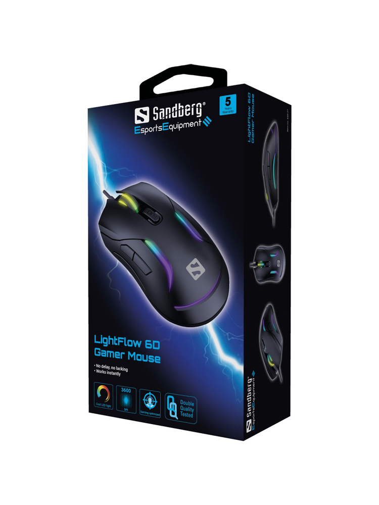 Sandberg 640-27 LightFlow 6D Gamer Mouse