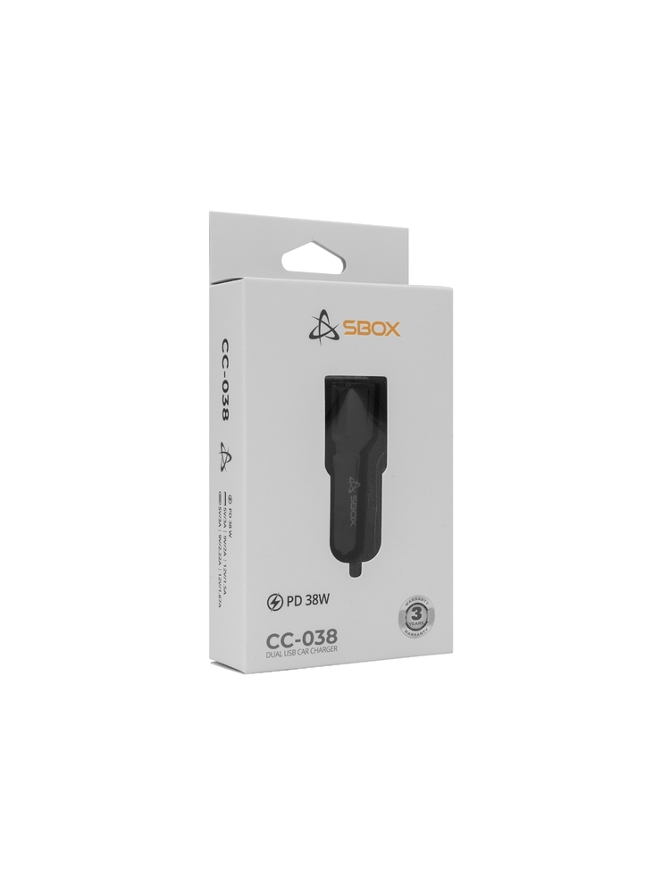 Sbox Car Charger CC-038 38W Black