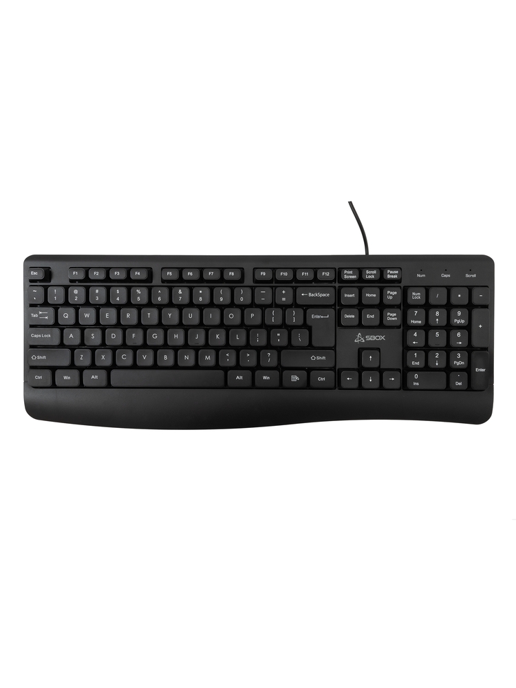 Sbox K-103 Keyboard US Black