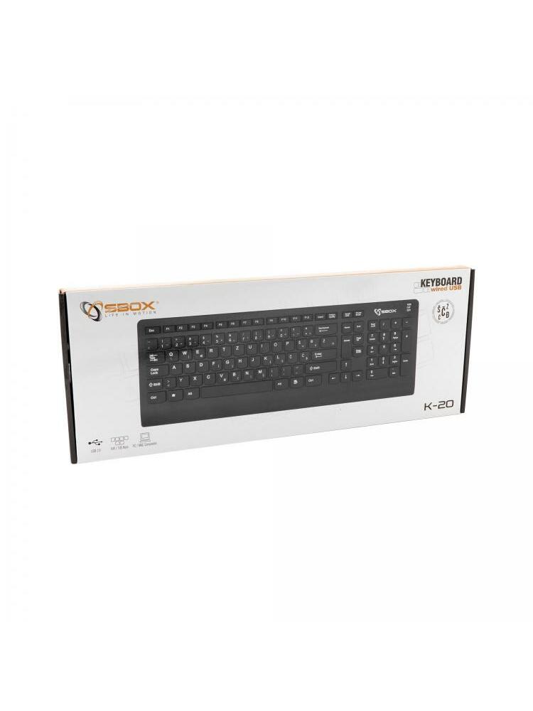 Sbox Keyboard Wired USB K-20