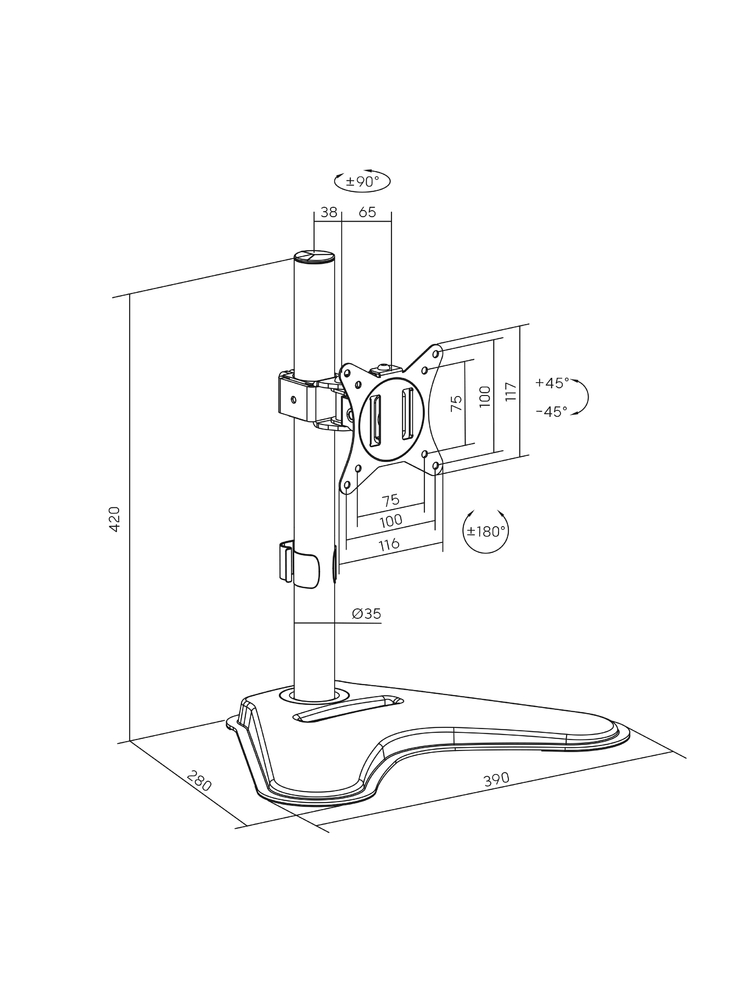 Sbox LCD-F012-2 (17-32/9kg/100x100)