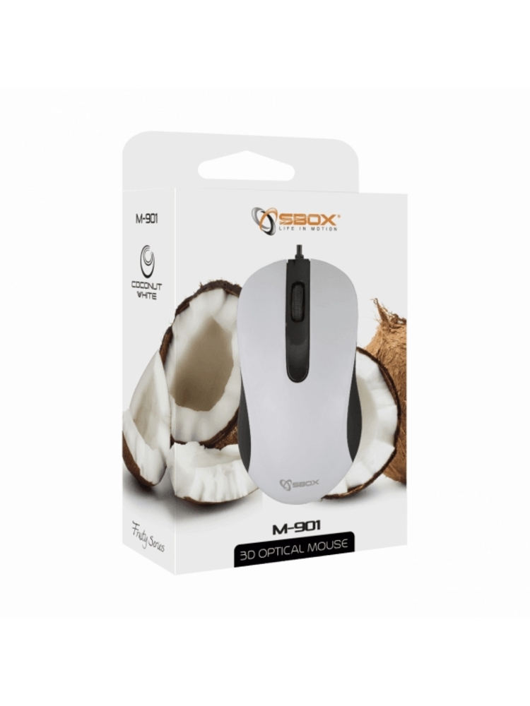 Sbox M-901 Optical Mouse  White