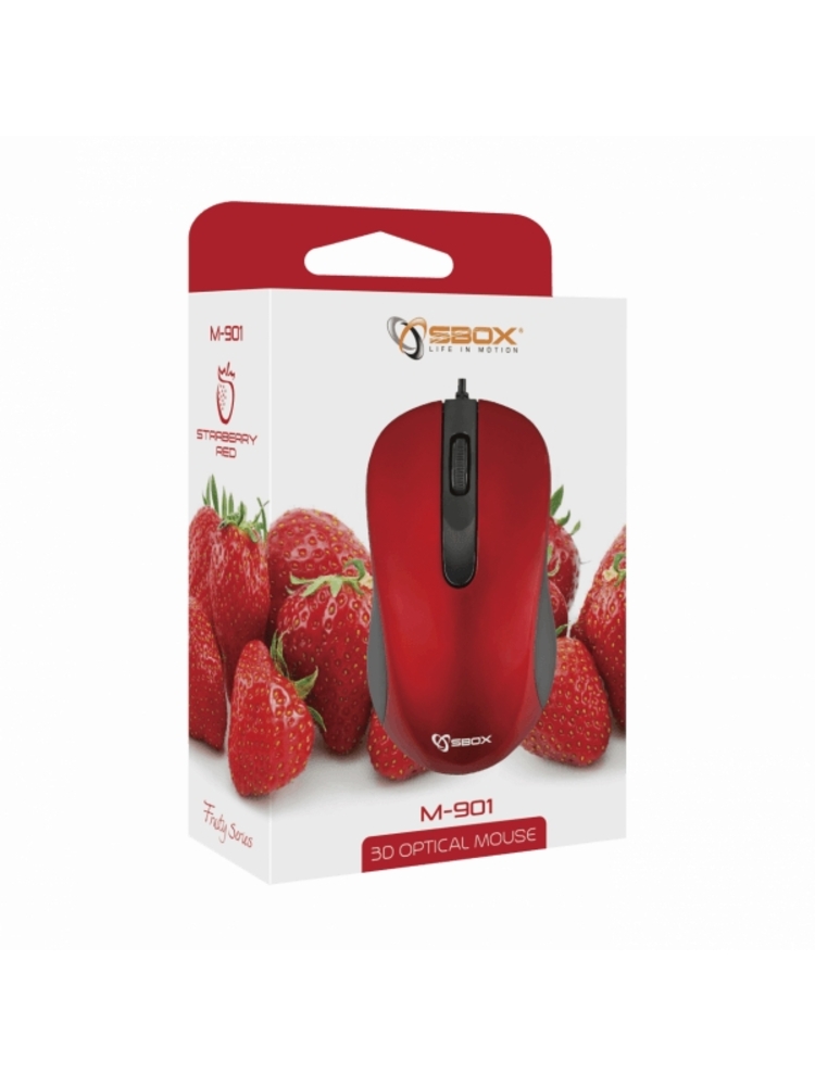 Sbox Optical Mouse M-901 Red