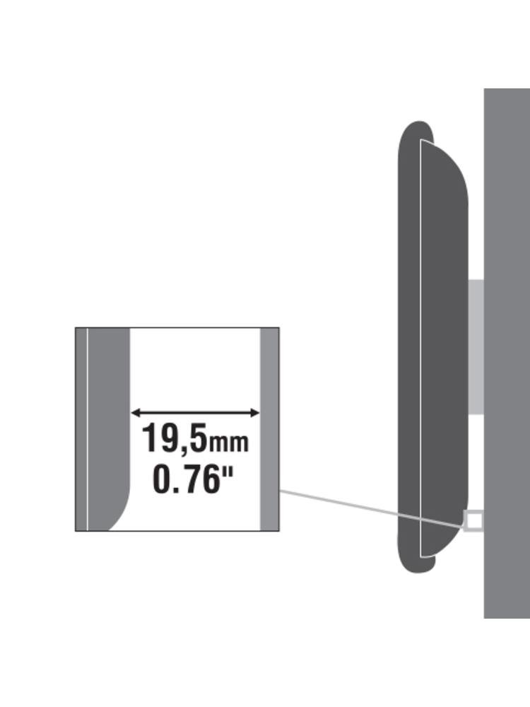 Sbox PLB-2222F Fixed Flat Screen LED TV Mount 23"-43" 35kg