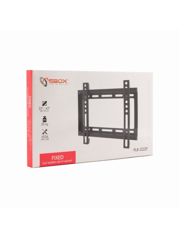 Sbox PLB-2222F Fixed Flat Screen LED TV Mount 23"-43" 35kg