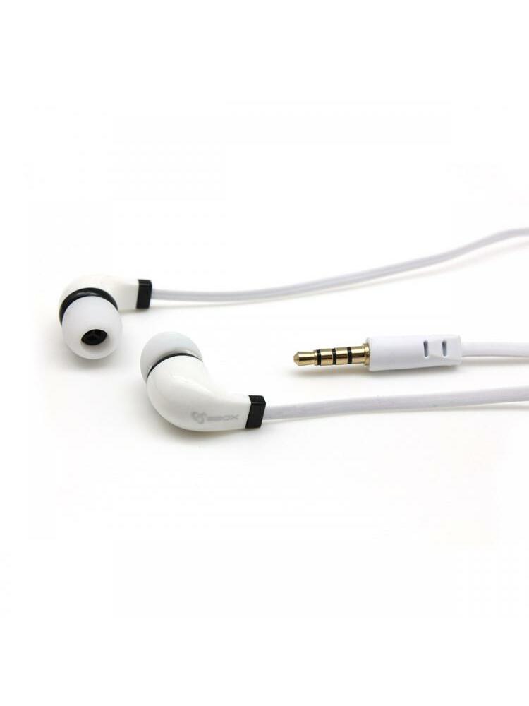 Sbox Stereo Earphones With Microphone EP-038 White