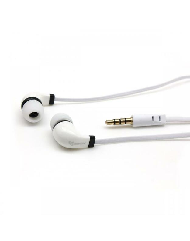 Sbox Stereo Earphones With Microphone EP-038 White