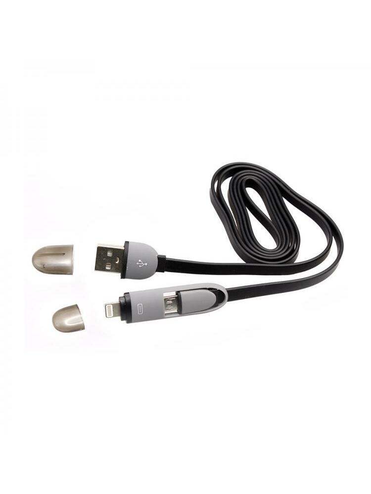 Sbox USB->Micro USB+IPH.5 M/M 1M black 2IN1B