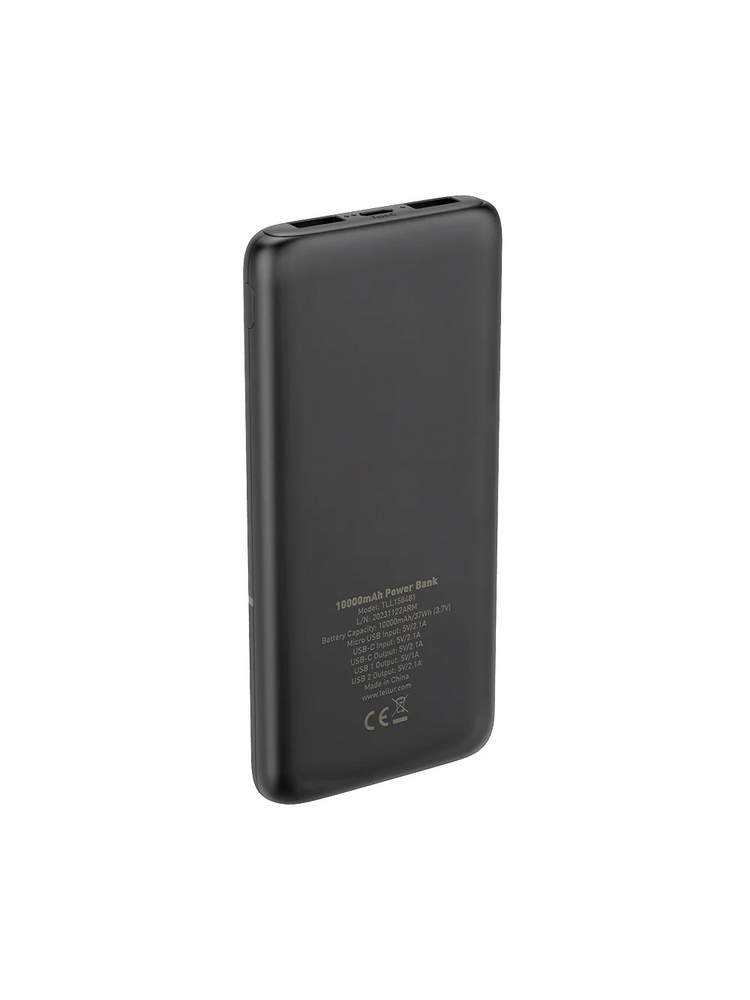 Tellur 10000mAh power bank black