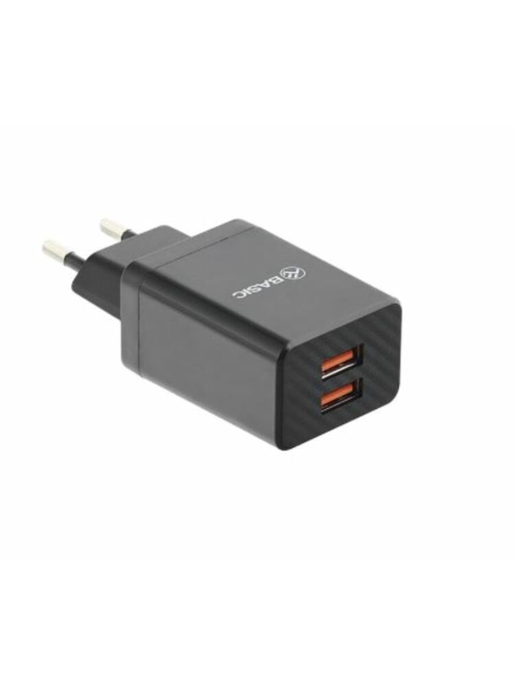 Tellur Basic Wall charger HC204 2xUSB, 2.4A, black