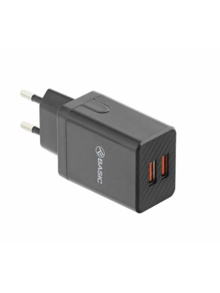 Tellur Basic Wall charger HC204 2xUSB, 2.4A, black